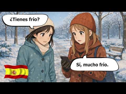 Winter Spanish Conversations | Easy Dialogues for Beginners (A1–A2)