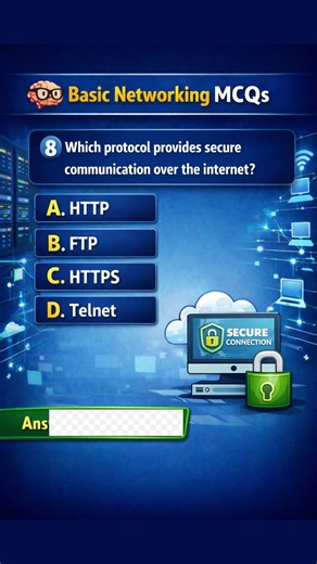 Which protocol provides secure communication over the internet? #shorts #computernetworking