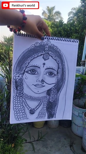 Radha Rani sketch drawing ✨ #shorts #art #sketch #radharani #love #cute