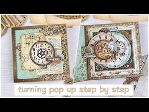 Time Machine Card Rotating Pop Up step by step