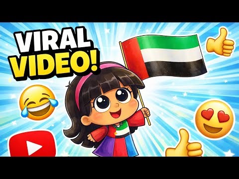 Cute Girl Drawing UAE Flag 🇦🇪 | We Stand With UAE ❤️ #UAE #KidsArt #WeStandWithUAE