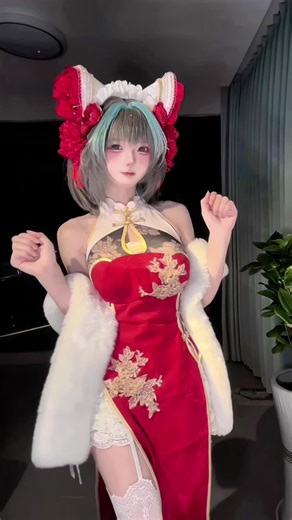 cheshire cos cre 鹿鹿 #cos #cheshire #azurlane #xh #trend | azur lane cosplay edits