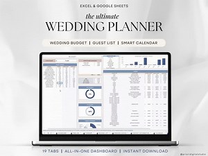 Wedding Planner Spreadsheet Wedding Budget Tracker Wedding Timeline Checklist Guest List Tracker Wedding Itinerary Seating Plan Wedding Gift - Etsy Canada