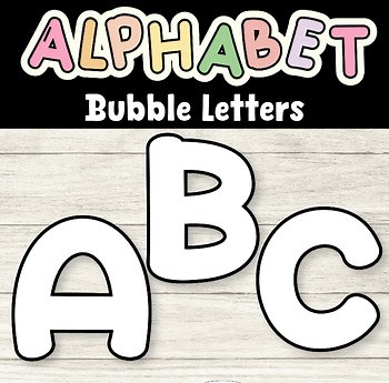 Bubble Letters Alphabet A–Z | Printable Outline Letters for Coloring & Crafts