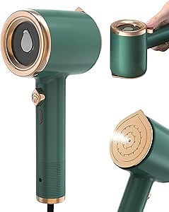 Portable Mini Ironing Machine, Travel Steam Iron for Clothes, Professional Household Fast Preheating Steam Dry Ironing, Travel Size Support Dry and Wet Clothing Iron Machine (Green)