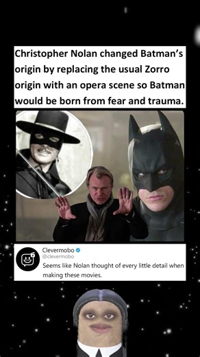 Christopher Nolan changed Batman’s origin by replacing Zorro with fear and symbolism #batman