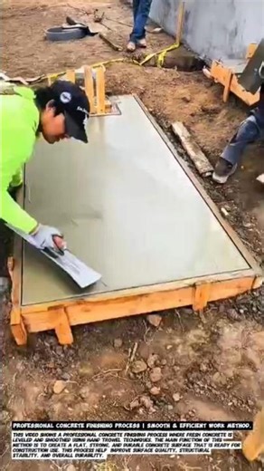 Professional Concrete Finishing Process | Smooth & Efficient Work Method.