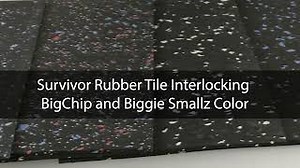 Survivor Rubber Tile Interlocking Big Chip 20% Color 1/4 Inch x 2x2 Ft