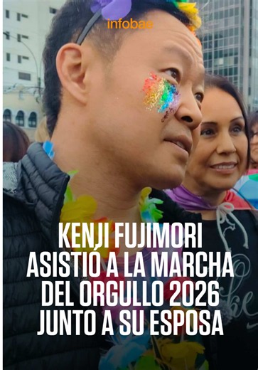 Kenji Fujimori asistió a la Marcha del Orgullo 2026 junto a su esposa 🏳️‍🌈🫶 #marchadelorgullo #lgtbi #kenjifujimori