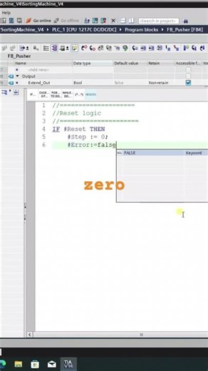 TIA Portal Sorting Machine | SCL Function Blocks Parameterization, Testing & Debugging