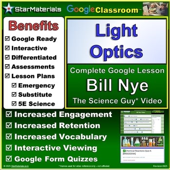 Complete Lesson for Bill Nye Light Optics - Google Classroom Version