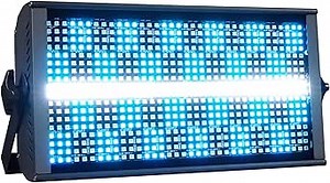 Stage Light Bar LED 200W DJ Strobe Light 768 LEDs RGBW DJ Lights with 46 Zones Chasing, Wash Lighting Uplights Sound Activated DMX 512 for Stage Lighting Bars Party Wedding Show