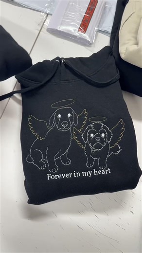 She added angel wings and a halo with AI and had us embroider that on a hoodie. My heart 😭😭💔