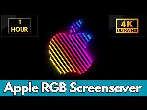 Mac OS RGB Apple Logo Screensaver! 1 HOUR 4K Satisfying Video (No Sound) Live Background!