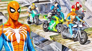 Superheroes, Spiderman, Hulk, Ironman, Batman, Black panther in the Car Race Champion #spiderman #superheroes | Funny Cartoon