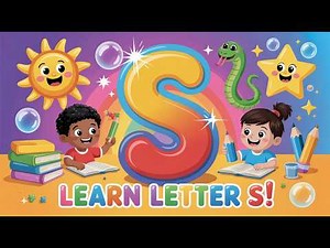 Learn the Alphabet & Phonics with S! | ABC Song & Words for KidS is for Sun! Learn Letter S