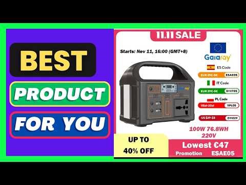 Gaiaray 100W Portable Power Station 220V Outdoor Sol