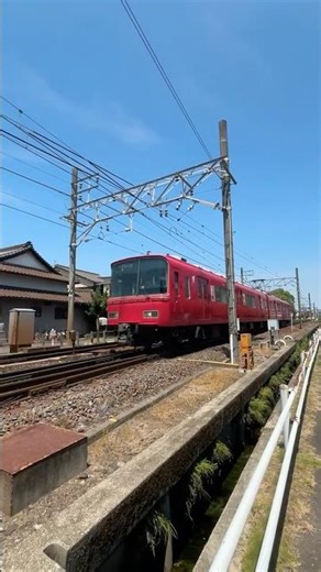名鉄6800系2両編成普通東岡崎行きめちゃくちゃジョイントとモーターの音最高😆#名鉄電車 #鉄道好きな人と繋がりたい #電車