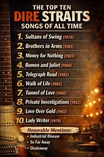 The Top Ten Dire Straits songs of all time