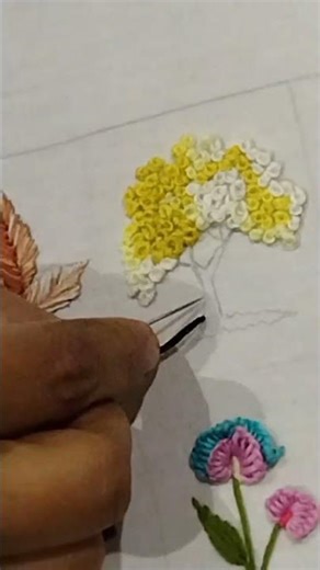 Hand Embroidery Tree Design #embroiderydesign
