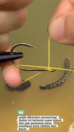🎣🎣 Cara Mengikat Kail Pancing Paling Kuatttt!!! #tutorial #shorts