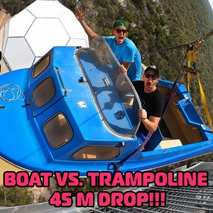 WORLD’S STRONGEST TRAMPOLINE Vs. BOAT! | How Ridiculous
