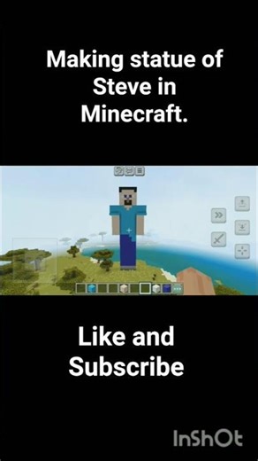 Making statue of Steve in Minecraft.