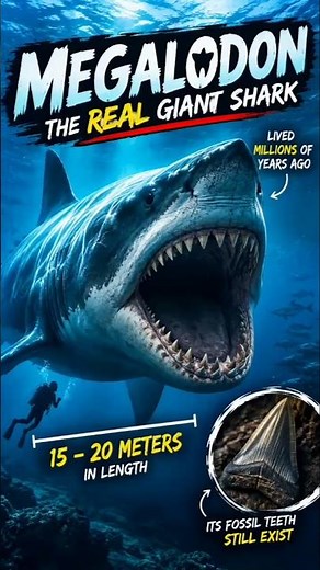 Megalodon 🦈 | The Real Giant Shark That Once Ruled the Oceans!