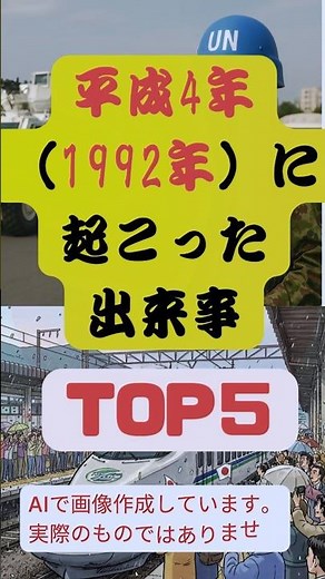 【覚えていますか？】平成4年（1992年）に何が起きた？日本の主要な出来事TOP5 #平成4年 #1992年の出来事 #日本の歴史 #平成の日本 #年代別ニュース
