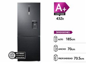 REFRIGERADOR SAMSUNG BOTTOM FREEZER NO FROST 432 L RL4363SBABS/ZS