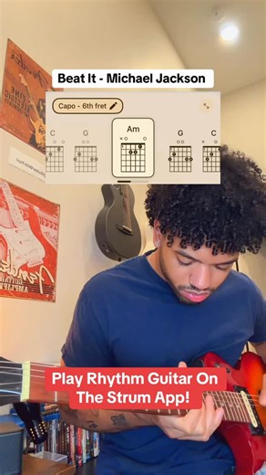 Yuri Ware on Instagram: "Play along with me to Michael Jackson’s Beat It! Comment if you want a riff tutorial! #guitar #fyp #xyzbca #beatit #michaeljackson"