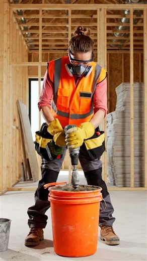 Mixing Cement With Paddle Mixer