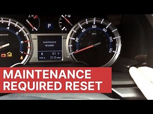How to reset the service light on the Toyota 4Runner?