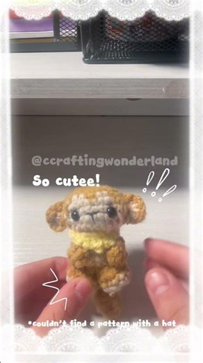Crochet Mini Monkey! ♡ #crochet #adorablecrafts #fypシ