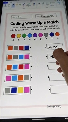Can You Decode the Colors? 🎨 | Coding Warm Up & Match for Kids