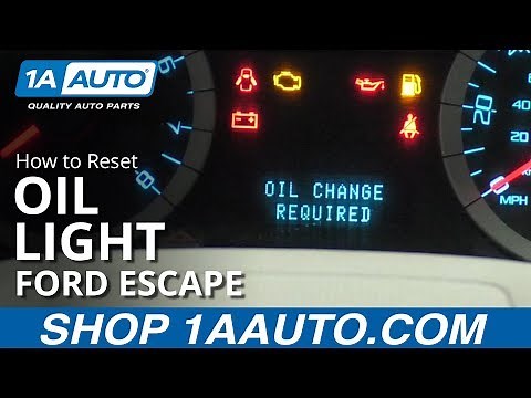 How to Reset Oil Light 08-12 Ford Escape