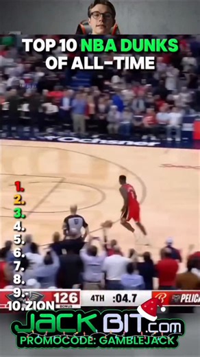 U Shall B Entertained on Instagram: "The Top 10 NBA Dunks of All Time countdown starts here — and ranks 10–6 are already legendary. This clip features pure power, elevation, and posterizing chaos from some of the greatest dunkers the game has ever seen. From Zion Williamson’s rim-shattering force, to Aaron Gordon’s gravity-defying creativity, to Anthony Edwards exploding out of nowhere, these dunks changed momentum and shook entire arenas. Add in Michael Jordan’s iconic hang-time and Vince Carte