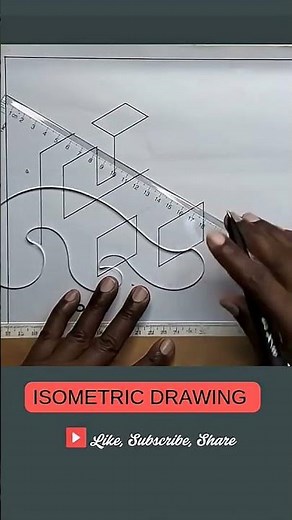 How to draw Isometric drawing #shorts #shortsvideo #youtubeshorts #3d #drawing