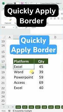 How to Quickly Apply and Erase Border in Excel