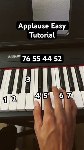 Applause Easy Piano Guide #piano #pianotutorial #easy