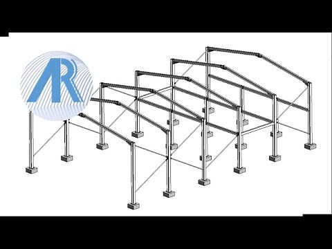 5 Diagonal Bracing and Connections Steel Frame Revit Tutorial