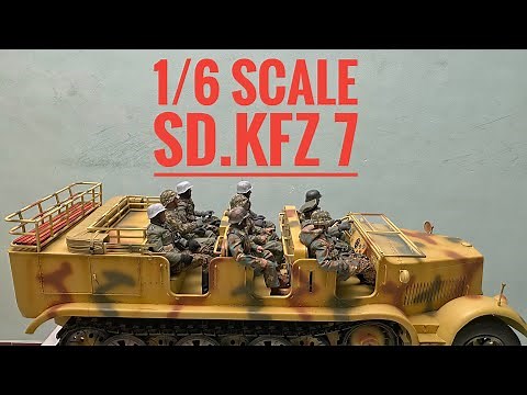 Unboxing 1/6 Scale German Halftrack in WWII - Sd.kfz 7 - sdkfz 7 - WW2 Vehicles - action figures