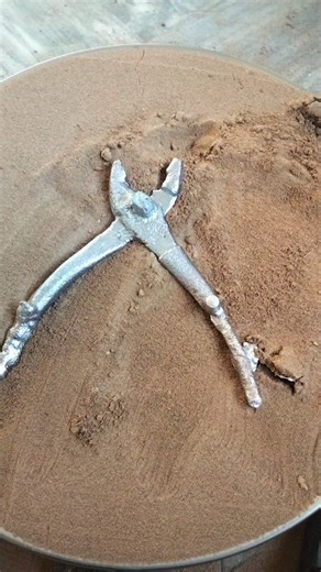 Handmade Sand Casting Casting a Tool in Sand #shorts