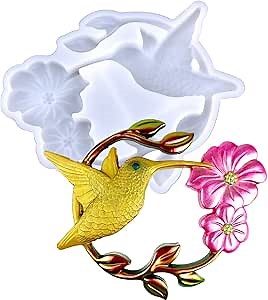 Hummingbird Epoxy Resin Molds, Large Animals Silicone Resin Molds, Halloween Decor Mold for Wall Hanging, Home Decoration, Christmas Gifts(Hummingbird)