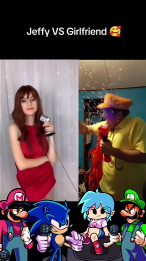 Jeffy Sing Dad Battle with Girlfriend Fnf Cosplay 😮🥰🪩