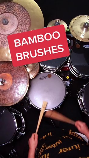 Here’s a short demo of our bamboo brushes! #drumtok #sticktok #drumsticktok #drums #drumming