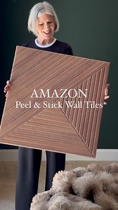 2.3M views · 16K reactions | Easy DIY glow up! These gorgeous acoustic peel and stick wall tiles install in minutes! Looks like real wood! Made from high-density polyester fiber, these groove-patterned panels offer superior sound absorption. Double-sided adhesive squares for fast, clean, and secure mounting. Panels can be easily arranged in any configuration—no nails, drills, or special tools required. #amazonhome #homehacks #homesolutions #easydiy | The Design Twins Teach | Facebook
