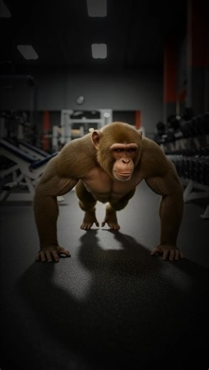 AI gym monkey AI fitness video muscle monkey workout motivation gym transformation bodybuilding AI NYC fitness monkey workout gym humor #AIgym #AImonkey #FitnessTok #nycfitness #gymhumor