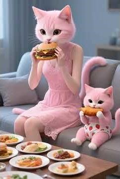 Cat Girl Eats 10 Burgers in One Sitting!
