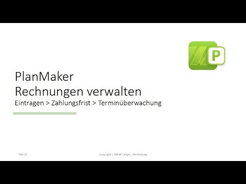 PlanMaker Rechnungen nach Datum verwalten